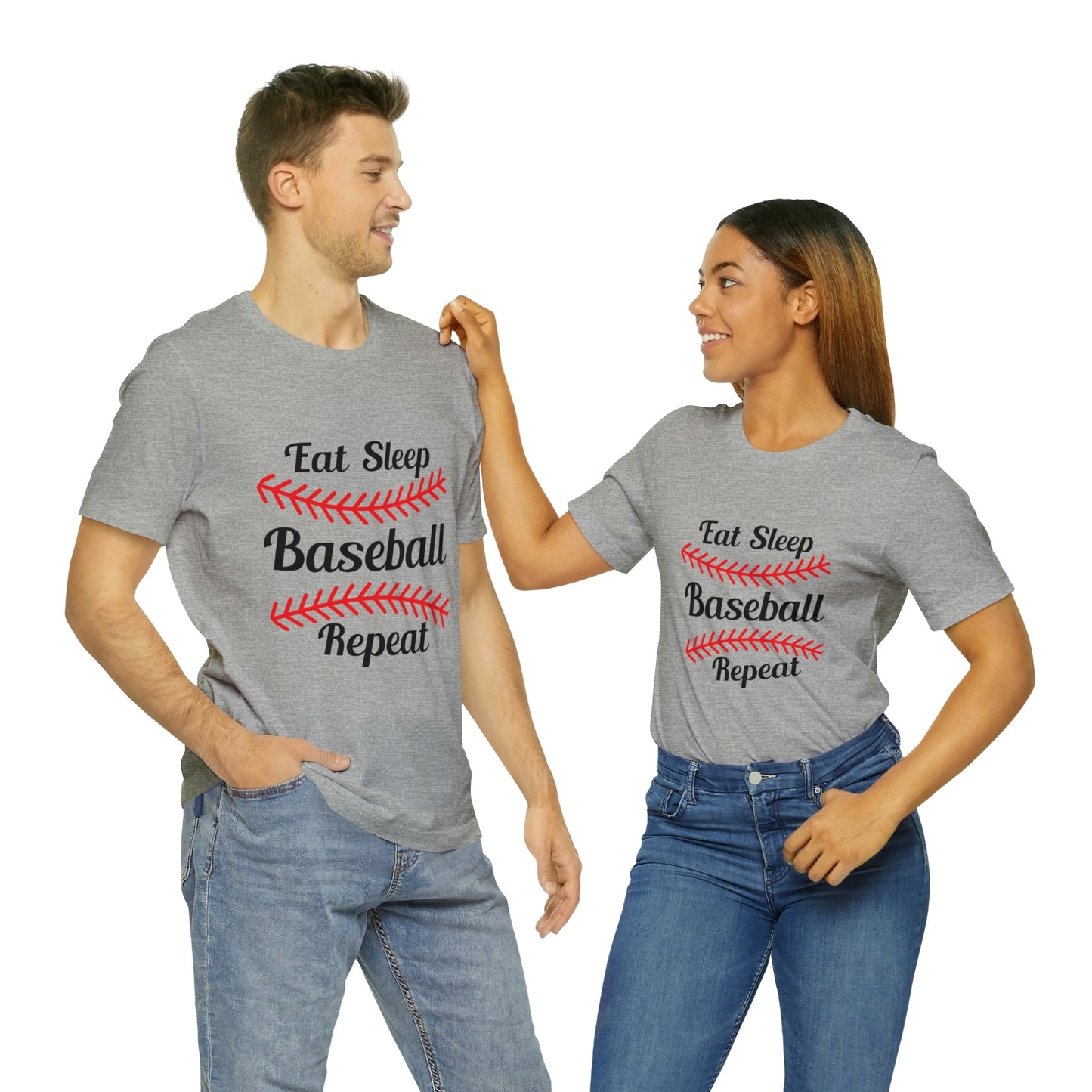 Eat Sleep Baseball Repeat Short Sleeve Tee