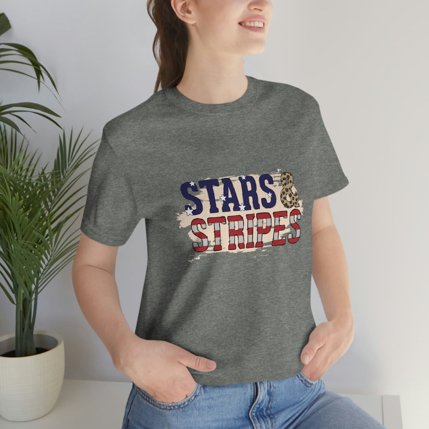 Stars and Stripes Unisex Jersey Short Sleeve Tee