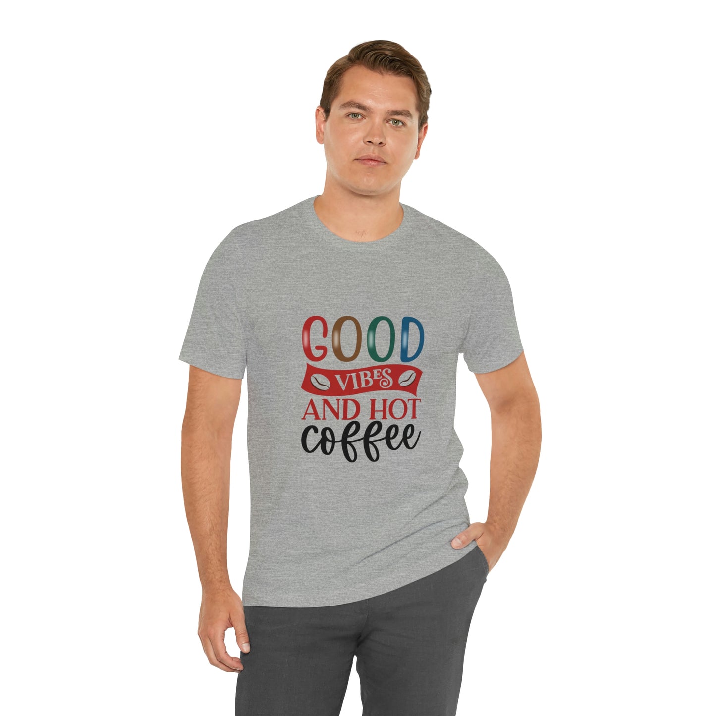 Good vibes and hot coffee Short Sleeve Tee