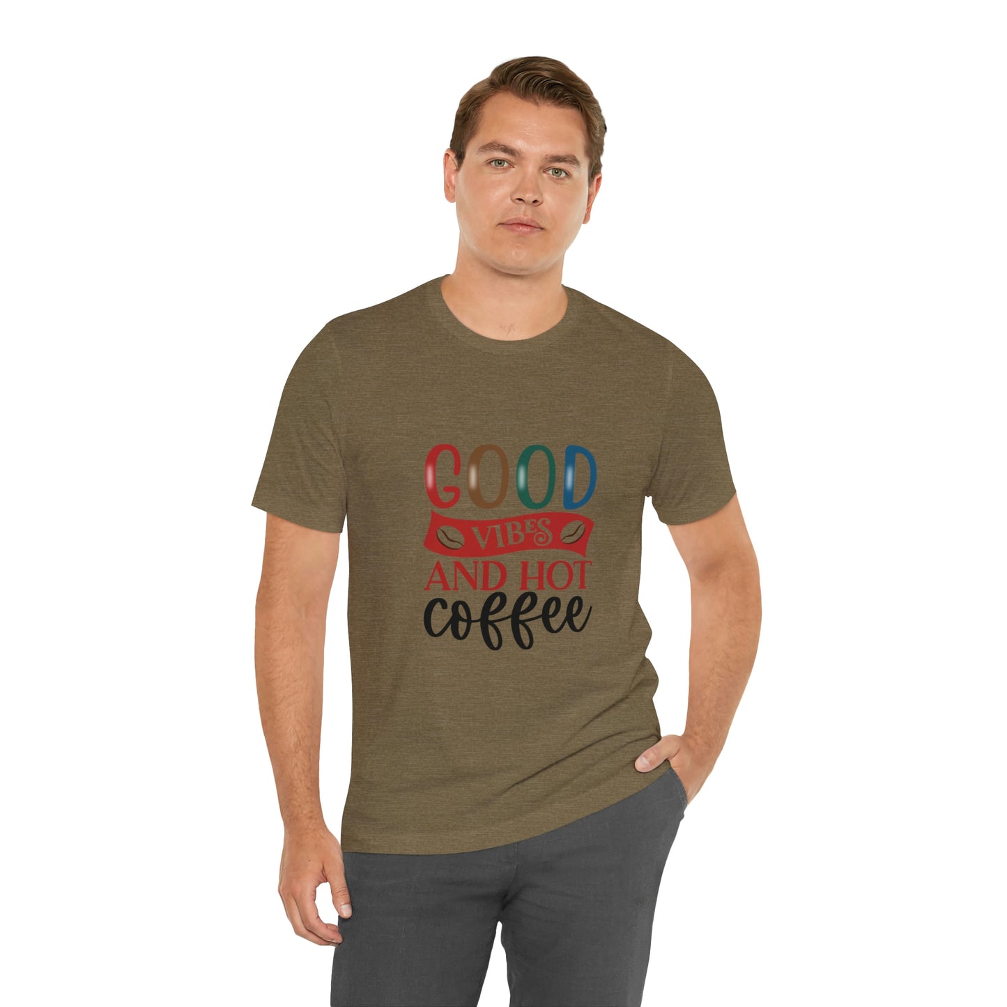 Good vibes and hot coffee Short Sleeve Tee