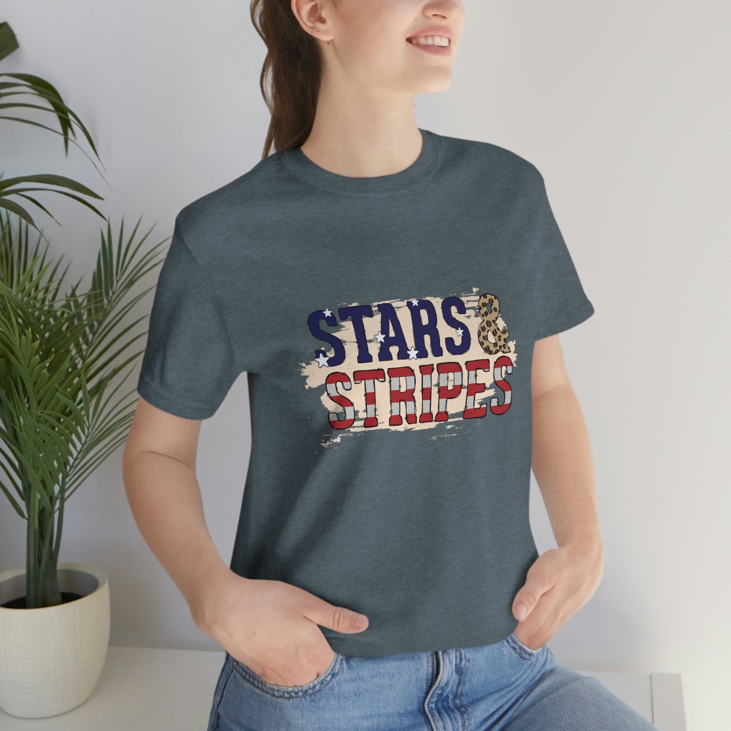 Stars and Stripes Unisex Jersey Short Sleeve Tee