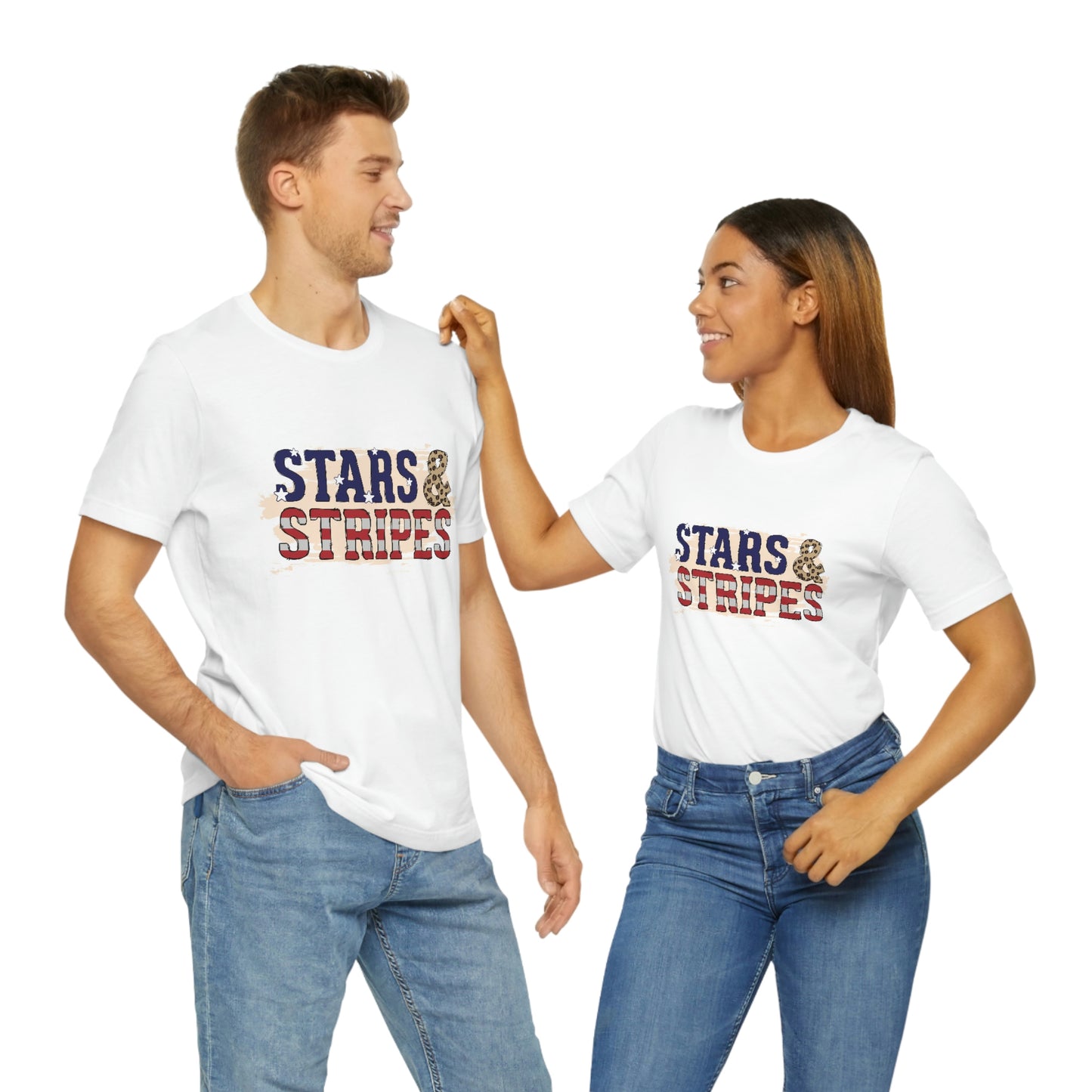 Stars and Stripes Unisex Jersey Short Sleeve Tee