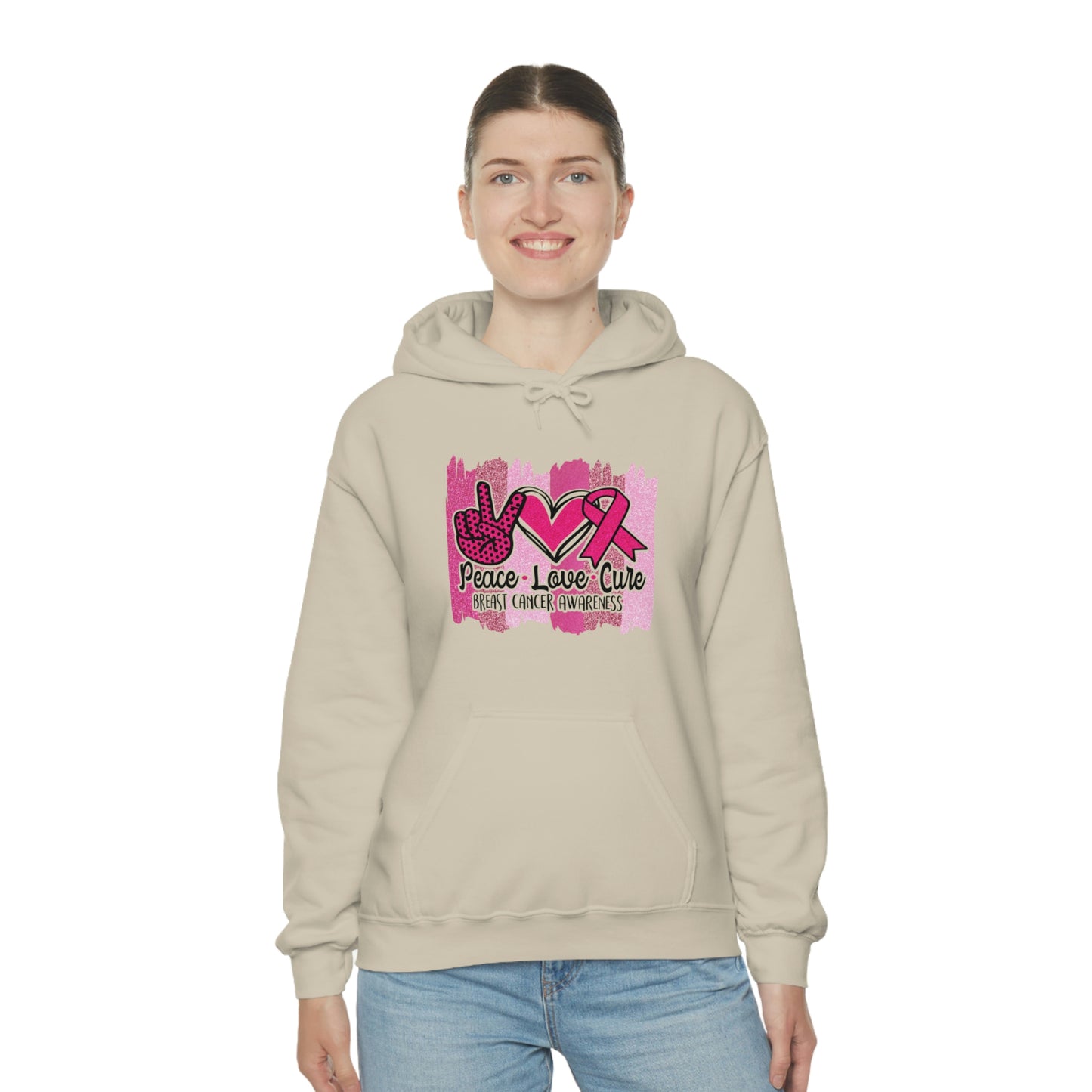 Peace.Love.Cure Unisex Heavy Blend™ Hooded Sweatshirt