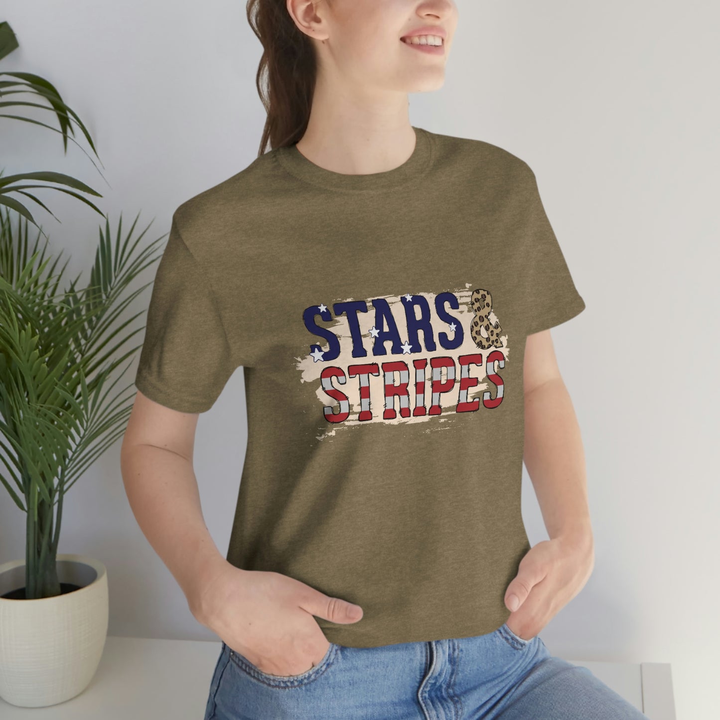 Stars and Stripes Unisex Jersey Short Sleeve Tee