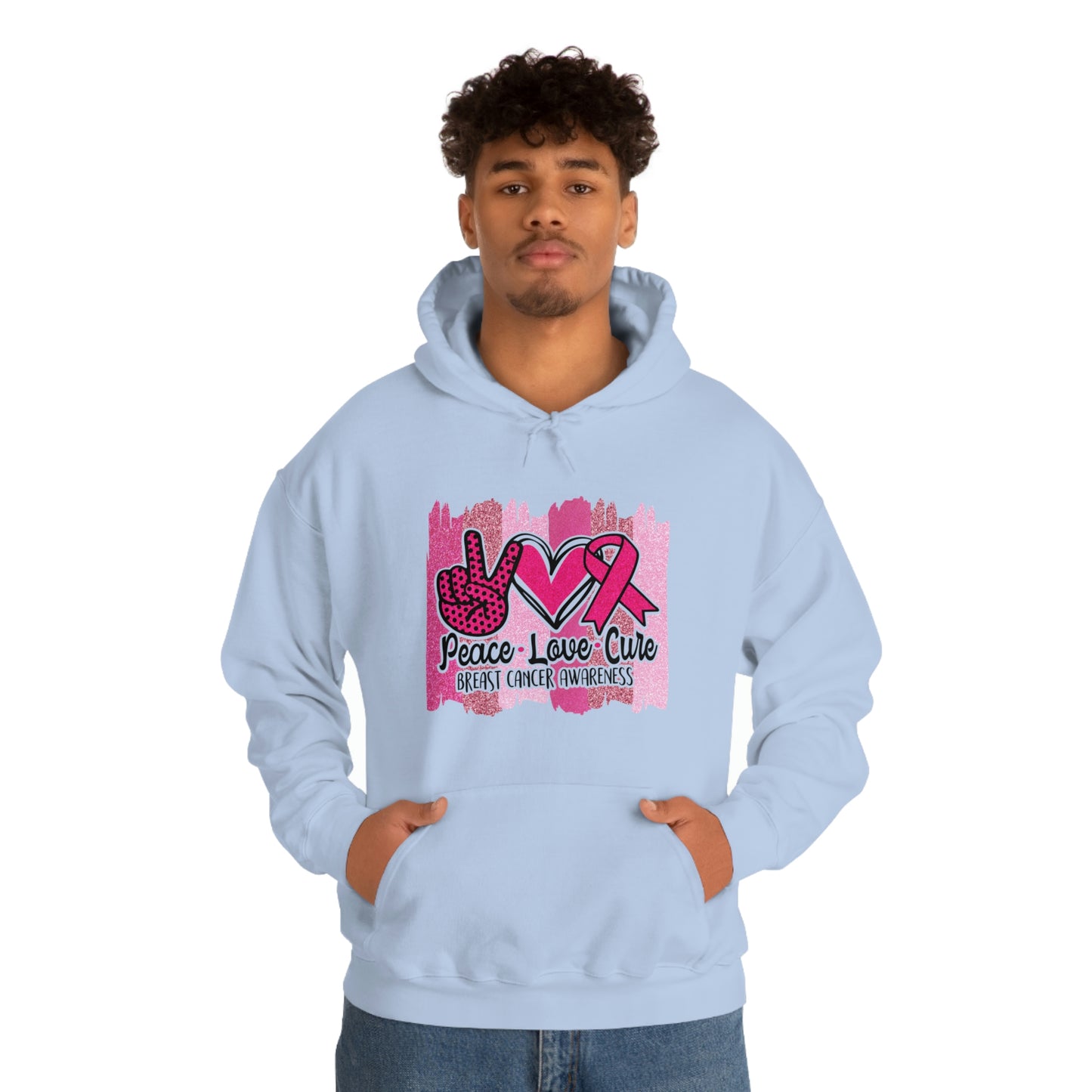 Peace.Love.Cure Unisex Heavy Blend™ Hooded Sweatshirt