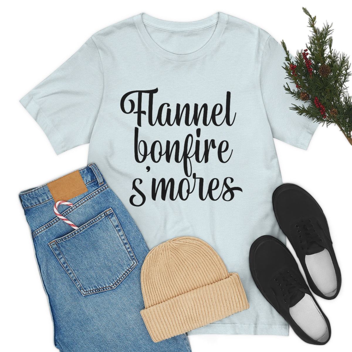 Flannel Bonfires S'mores Tee