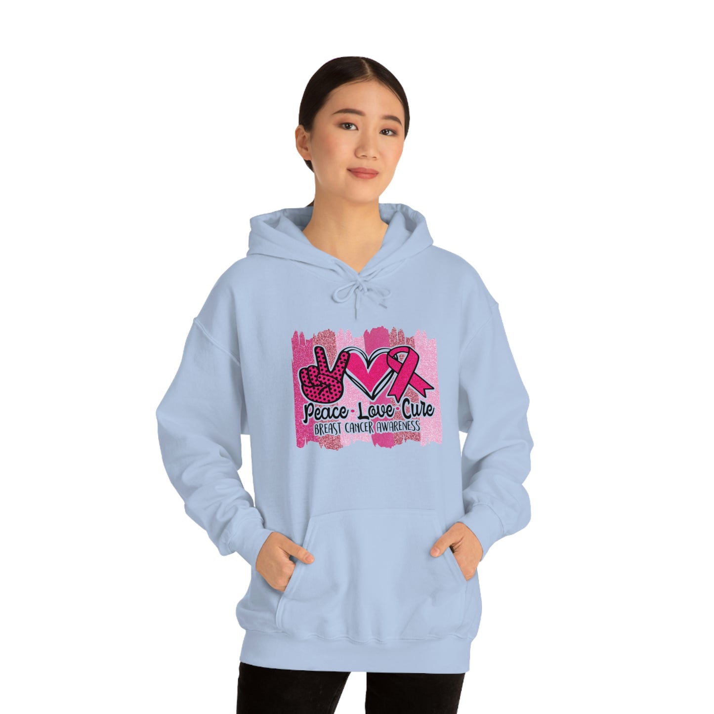 Peace.Love.Cure Unisex Heavy Blend™ Hooded Sweatshirt