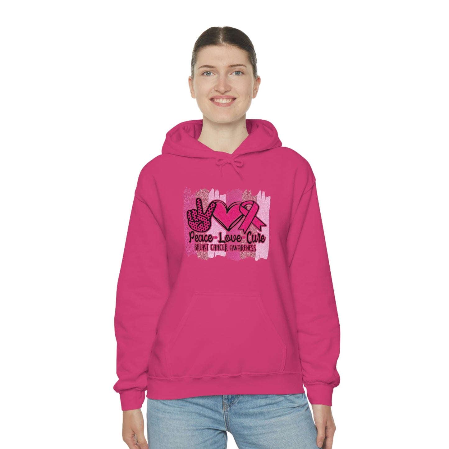 Peace.Love.Cure Unisex Heavy Blend™ Hooded Sweatshirt