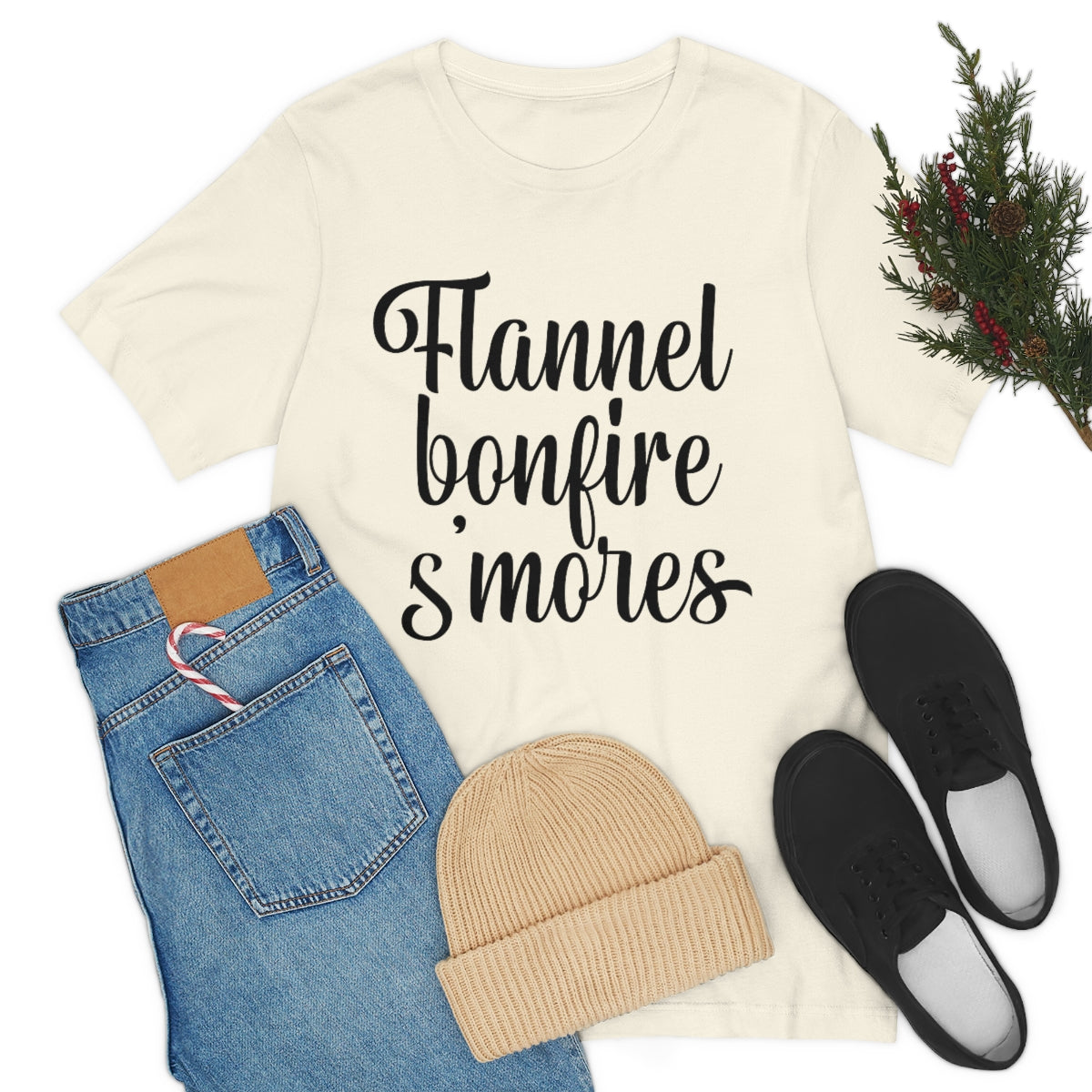 Flannel Bonfires S'mores Tee