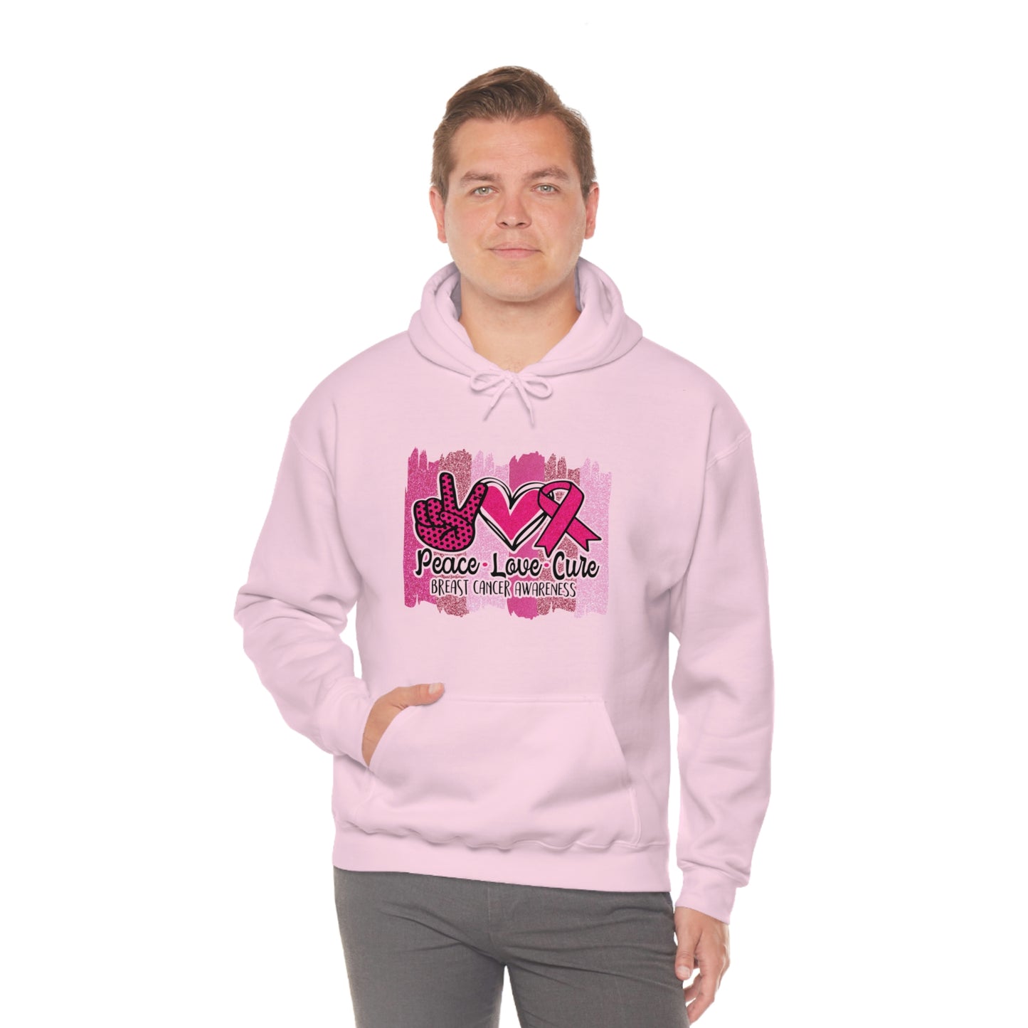 Peace.Love.Cure Unisex Heavy Blend™ Hooded Sweatshirt