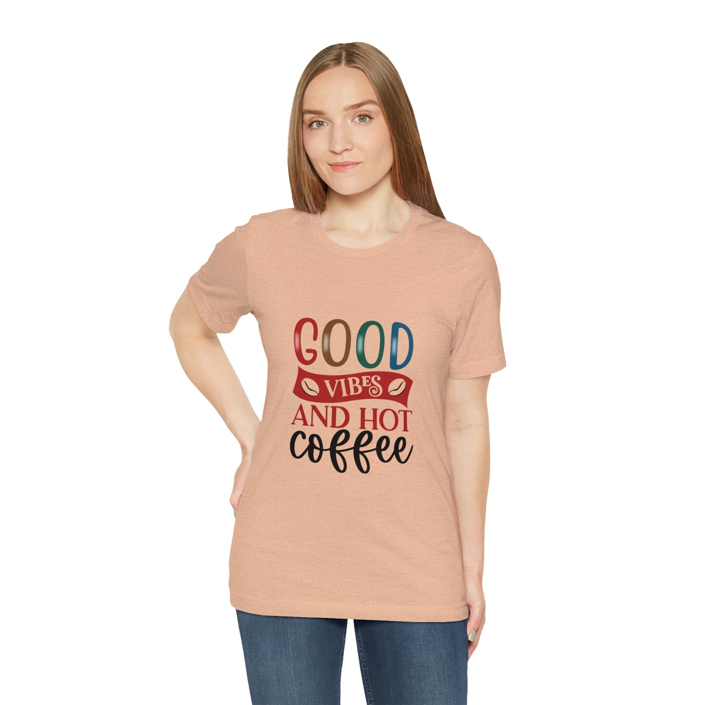 Good vibes and hot coffee Short Sleeve Tee