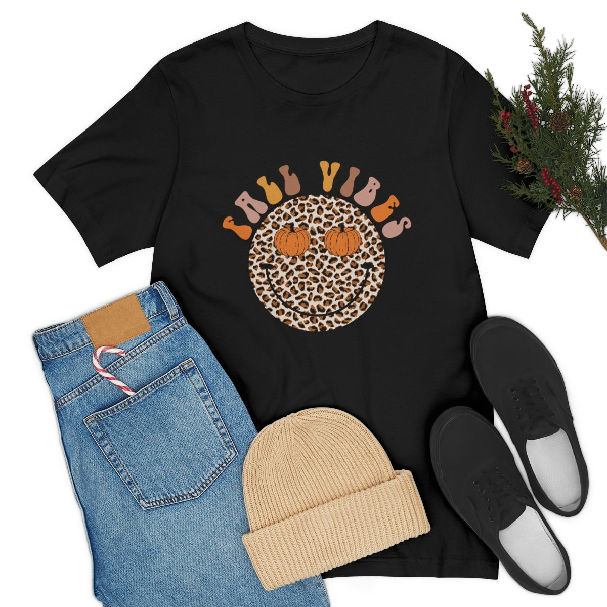 Fall Vibes Smiley Tee