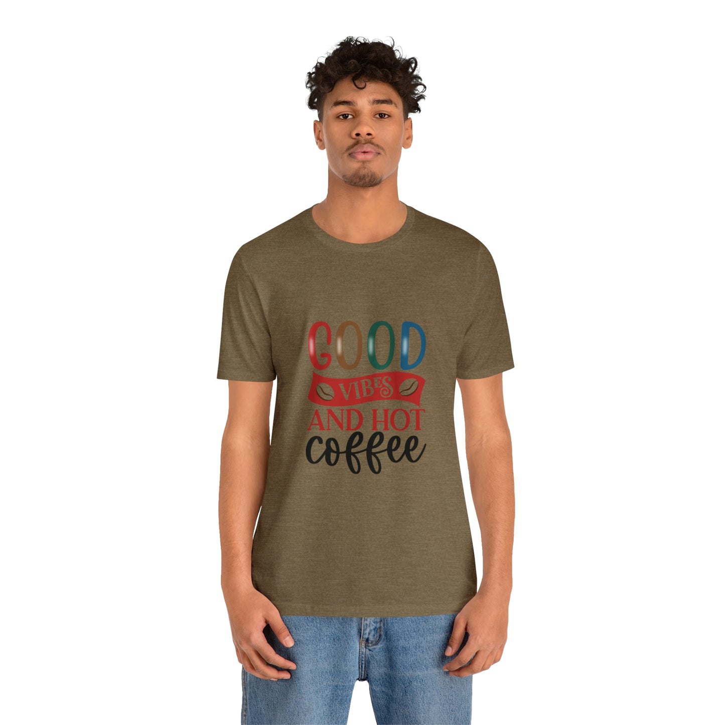 Good vibes and hot coffee Short Sleeve Tee