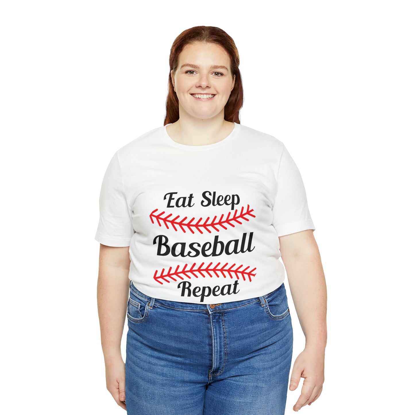 Eat Sleep Baseball Repeat Short Sleeve Tee