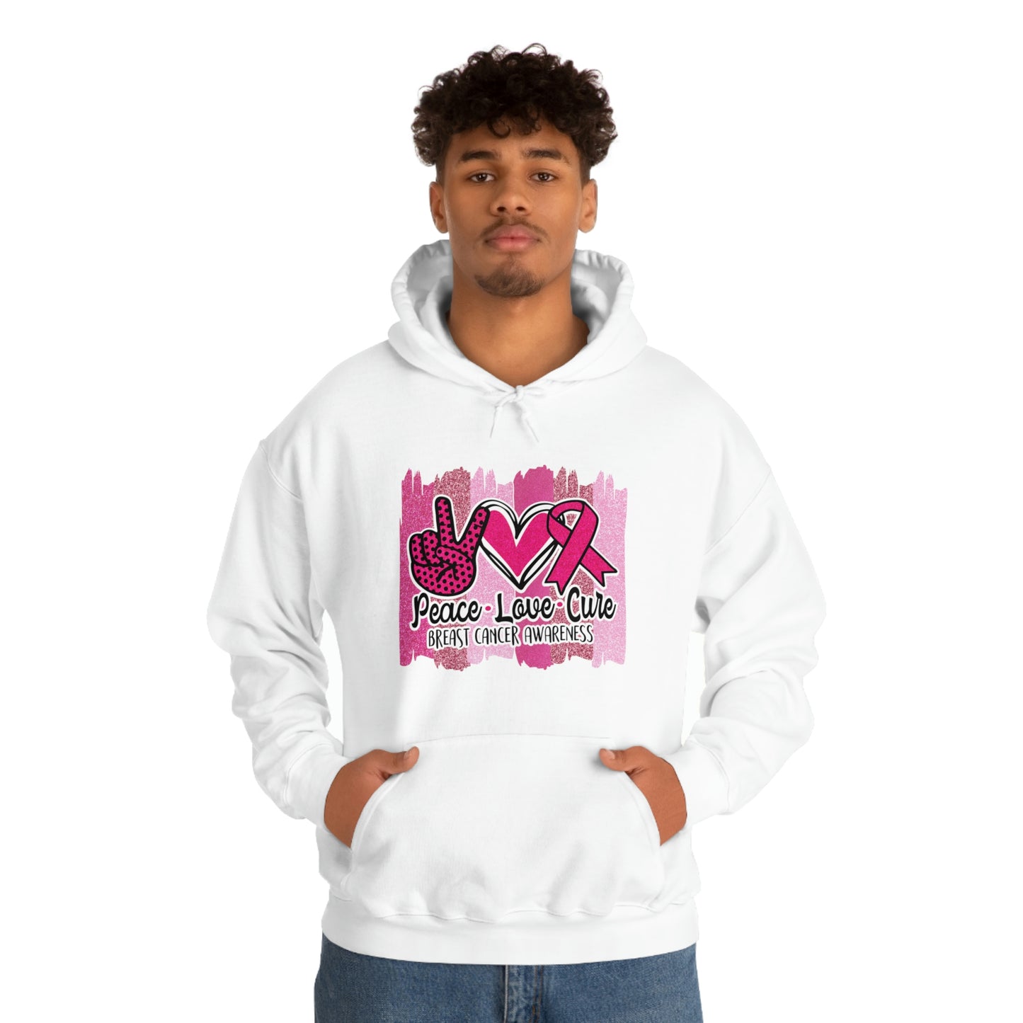 Peace.Love.Cure Unisex Heavy Blend™ Hooded Sweatshirt