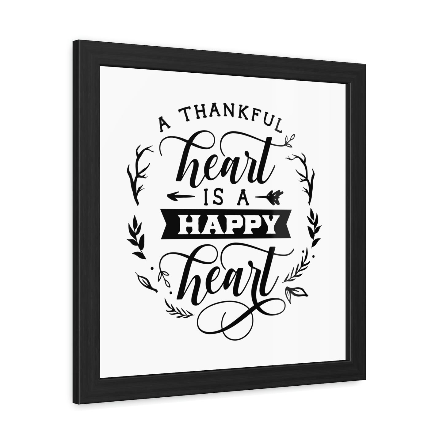 Thankful & Happy Heart Sunshine Lasso Decorative Frame