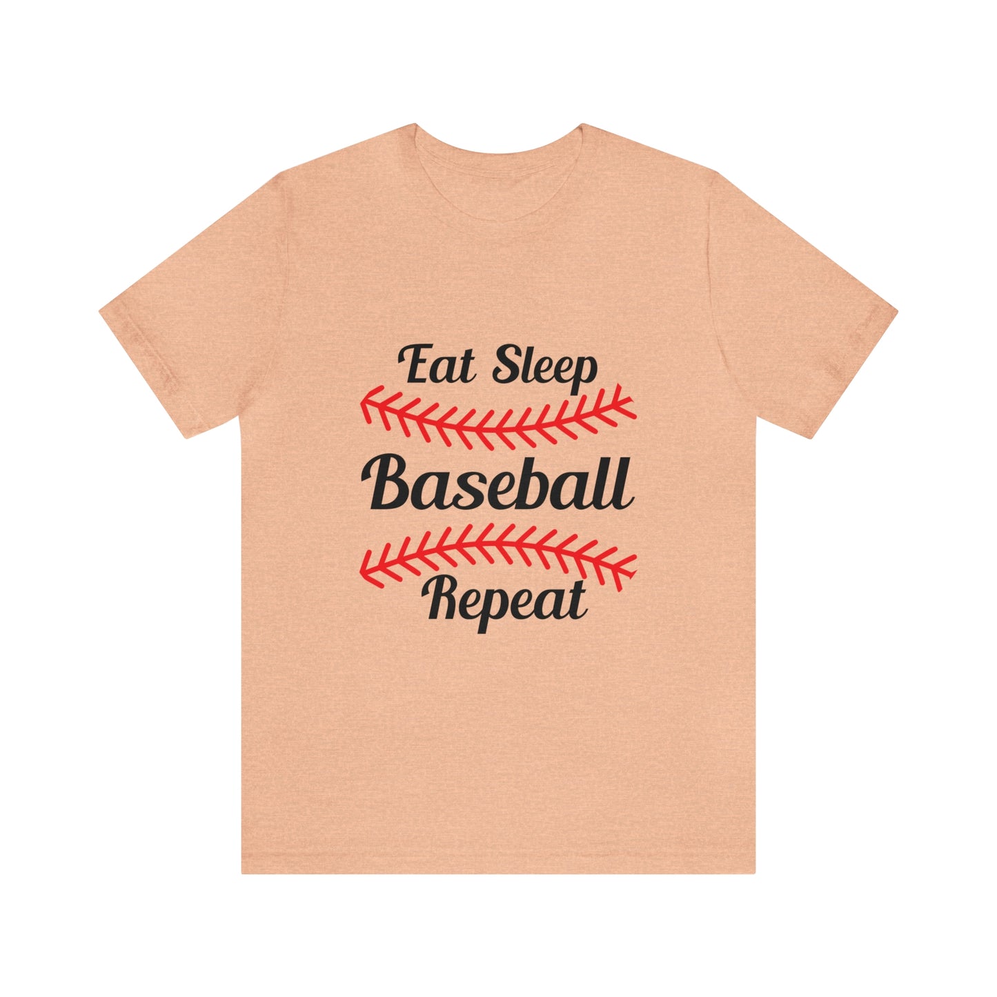 Eat Sleep Baseball Repeat Short Sleeve Tee