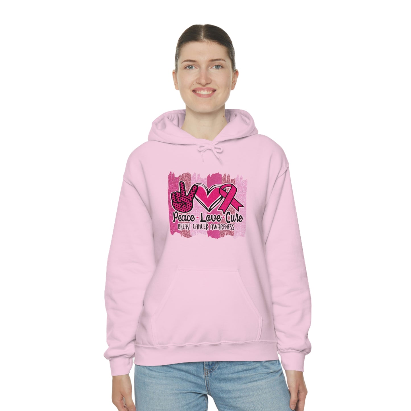 Peace.Love.Cure Unisex Heavy Blend™ Hooded Sweatshirt