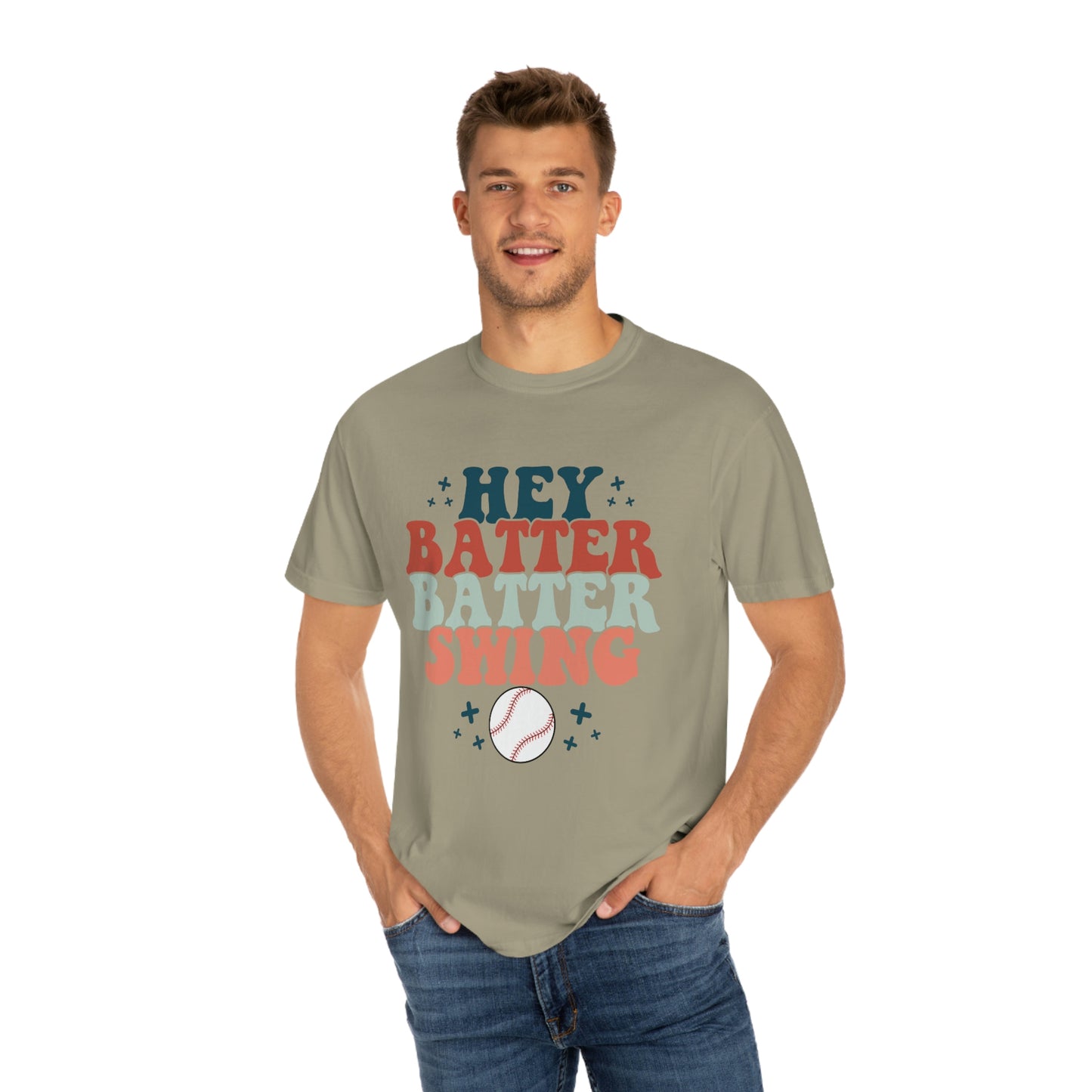 Hey Batter Batter Swing Garment-Dyed T-shirt