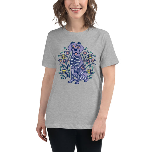 Women's Sugar Skull Doggo Relaxed Sunshine Lasso T-Shirt