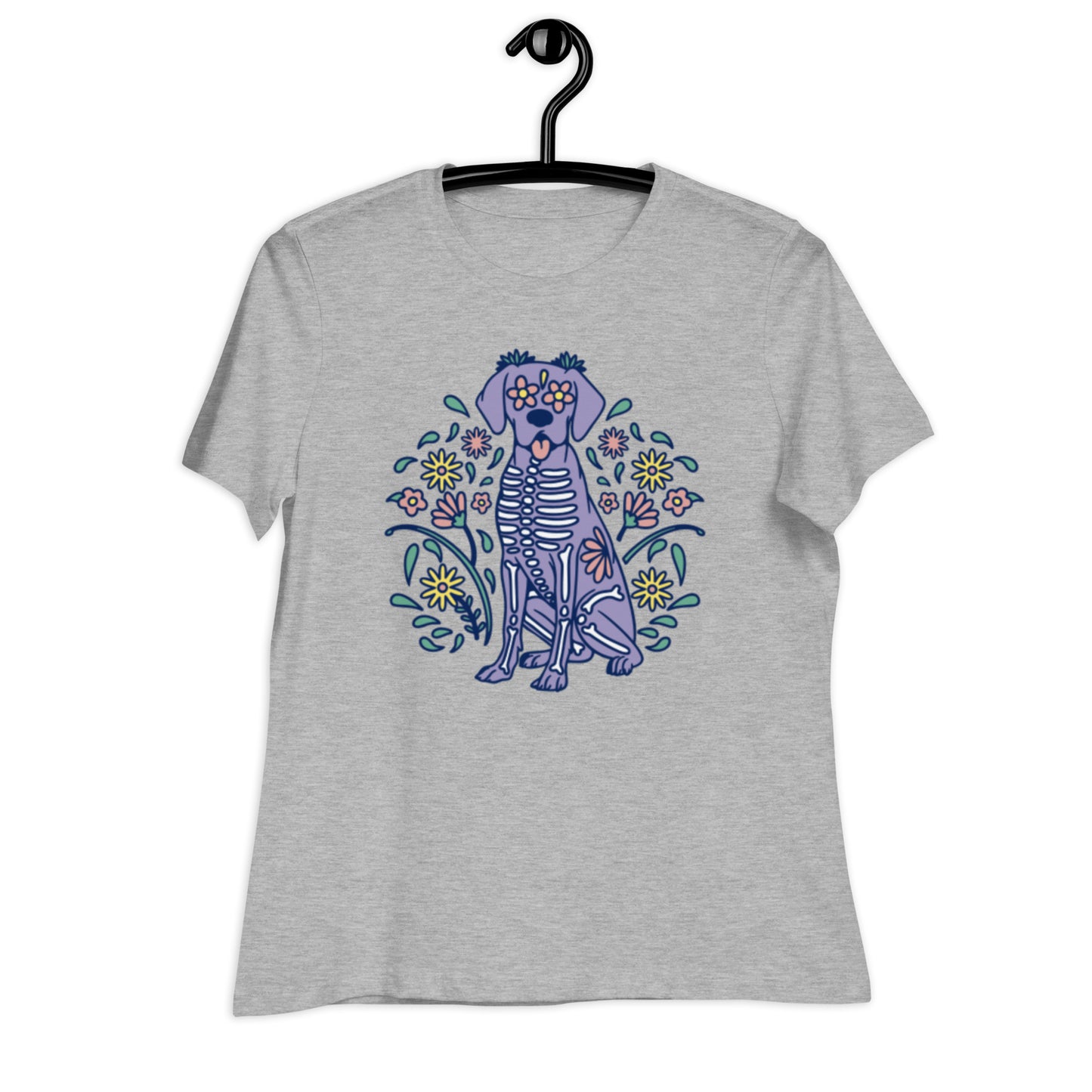 Women's Sugar Skull Doggo Relaxed Sunshine Lasso T-Shirt