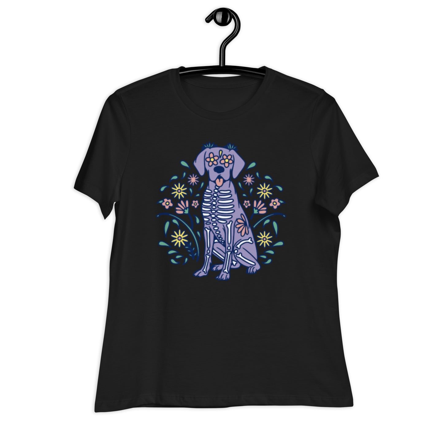 Women's Sugar Skull Doggo Relaxed Sunshine Lasso T-Shirt