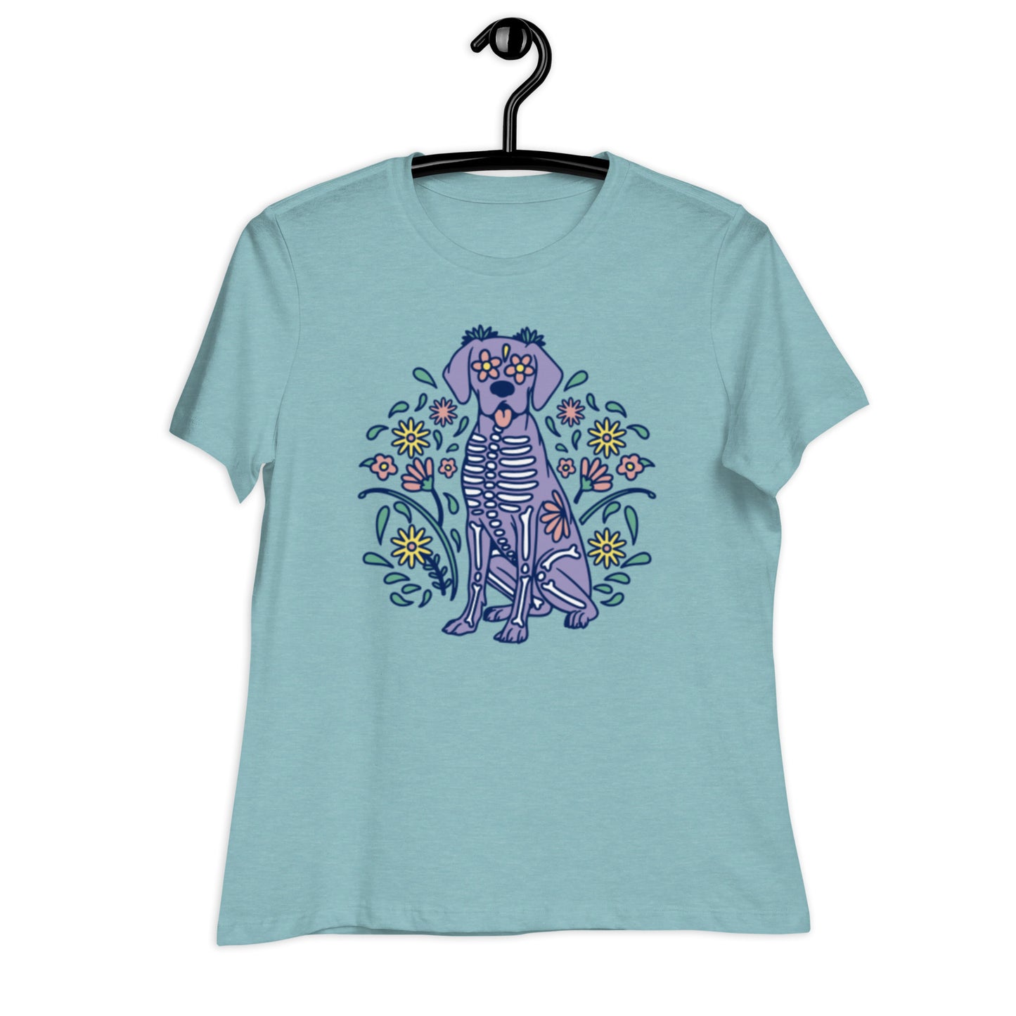 Women's Sugar Skull Doggo Relaxed Sunshine Lasso T-Shirt