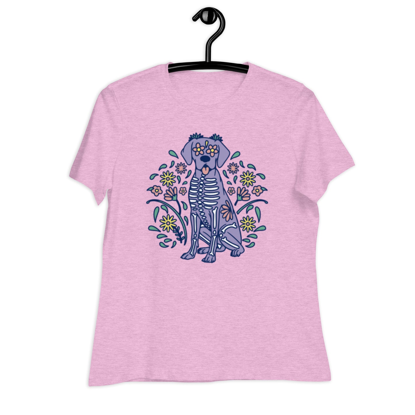 Women's Sugar Skull Doggo Relaxed Sunshine Lasso T-Shirt