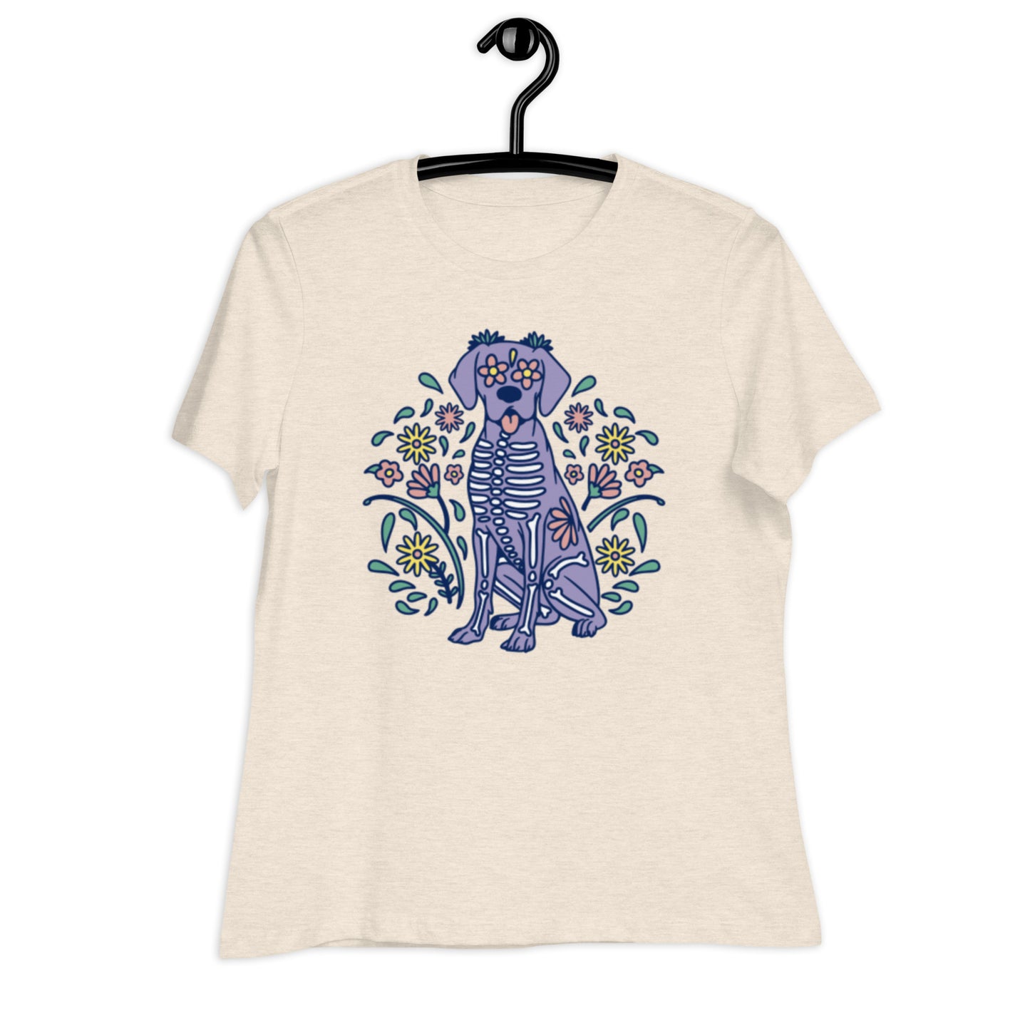 Women's Sugar Skull Doggo Relaxed Sunshine Lasso T-Shirt