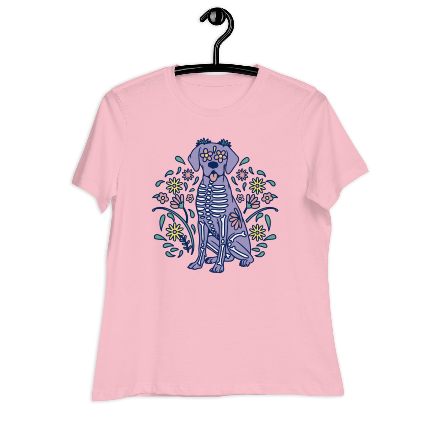 Women's Sugar Skull Doggo Relaxed Sunshine Lasso T-Shirt