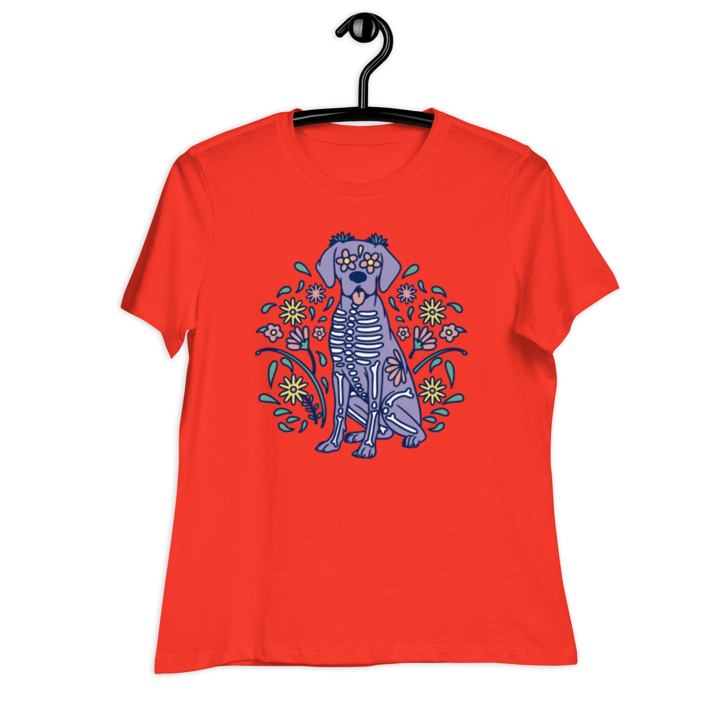 Women's Sugar Skull Doggo Relaxed Sunshine Lasso T-Shirt