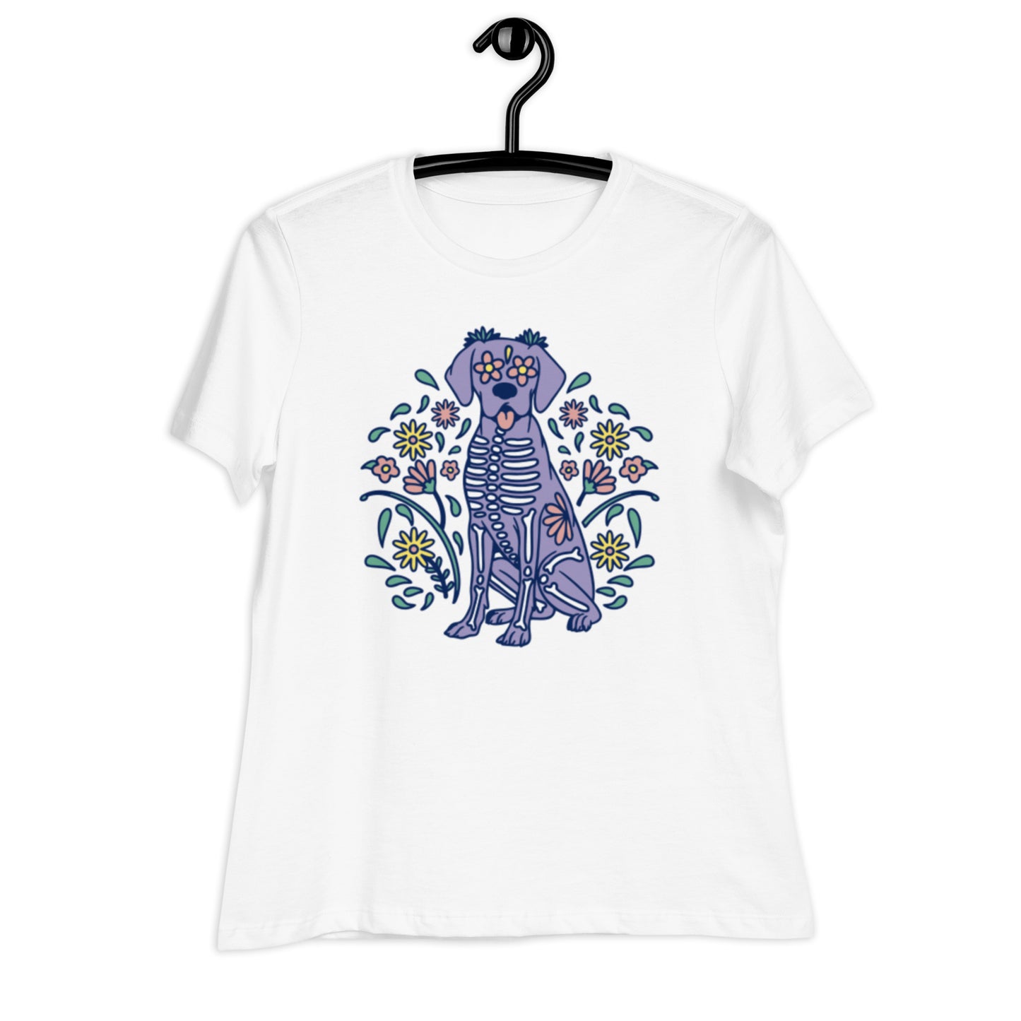 Women's Sugar Skull Doggo Relaxed Sunshine Lasso T-Shirt